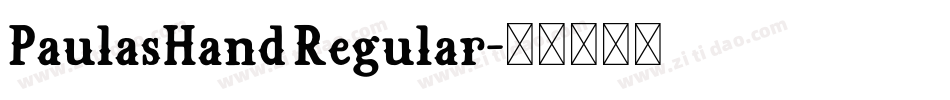 PaulasHand Regular字体转换